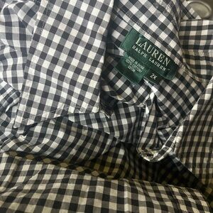 Lauren Ralph Lauren Men's Gingham Shirt in Black and White